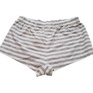 TopShop Pajama Shorts Womens 8-10 Striped Grey White Comfort Summer Short